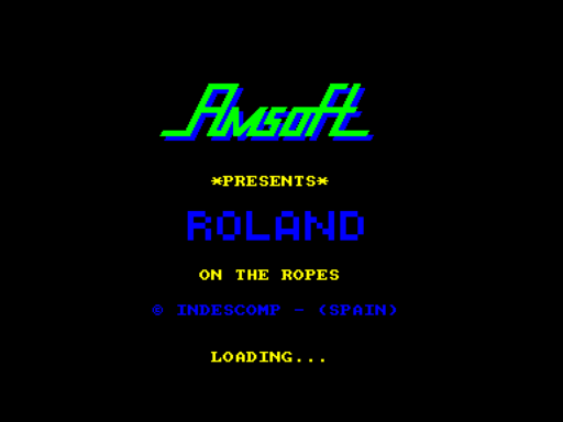 Roland On The Ropes title screen for Amstrad CPC